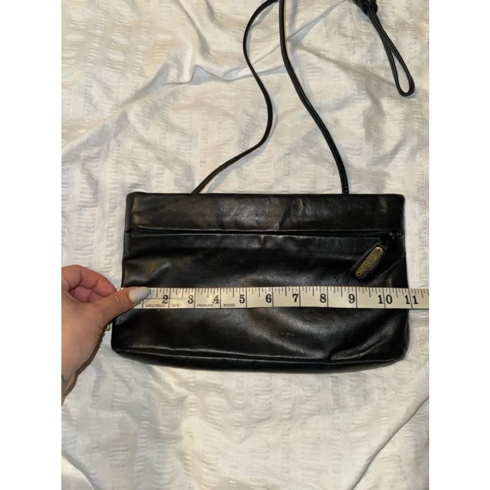 Vintage Bill Dorf Black Leather Shoulder Bag